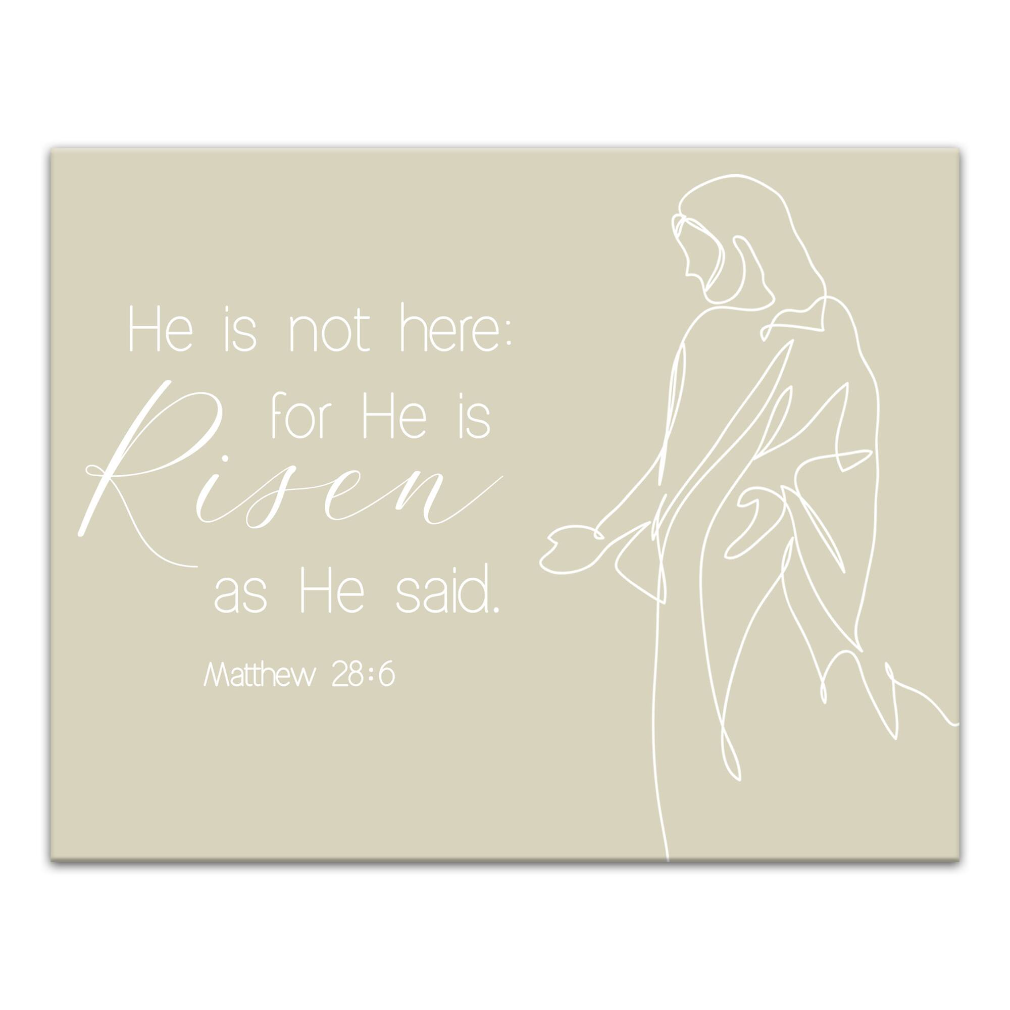 Risen Bible Jesus 1 11" x 14" Canvas Wall Art
